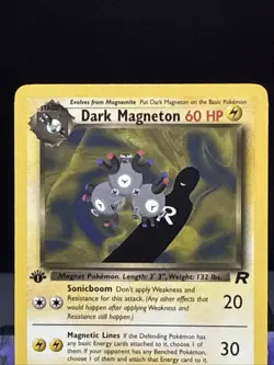 Pokemon Card Dark Magneton 28/82 Non Holo Rare Team Rocket 1st Edition WOTC NM - Image 2