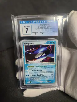 2004 Pokemon Ex Hidden Legends Kyogre 94 Holo Graded Pokemon Card CGC 7 like PSA - Image 1
