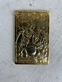 Vintage 1999 Charizard Pokemon Card 23K Gold Plated Burger King Limited Edition - Image 1