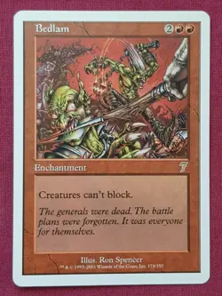 Magic The Gathering 7TH EDITION BEDLAM red card MTG SEVENTH - Image 1