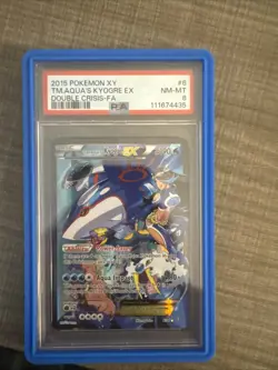 Pokemon 2015 Team Aquas Kyogre EX Full Art Holo Rare Card 6/34 - Image 1