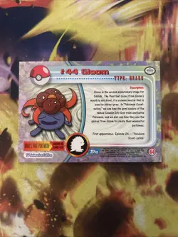 Gloom #44 - BLUE LOGO - NON-HOLO - SERIES 1 - TOPPS Pokemon Cards - LP - Image 2