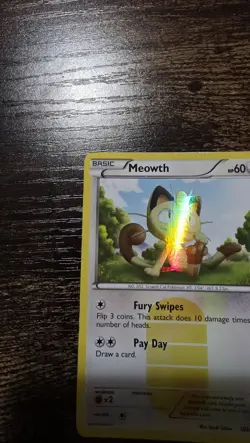 Pokemon Meowth TCG Holo Secret Rare Card 102/101 Noble Victories - Image 2