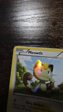 Pokemon Meowth TCG Holo Secret Rare Card 102/101 Noble Victories - Image 3