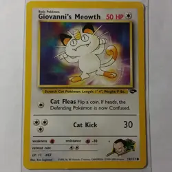 Giovanni’s Meowth 74/132 - Gym Challenge - Pokemon Card - Image 1