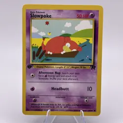 1st Edition Slowpoke 67/82 - Team Rocket - Pokemon Card - Image 1