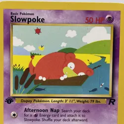1st Edition Slowpoke 67/82 - Team Rocket - Pokemon Card - Image 2