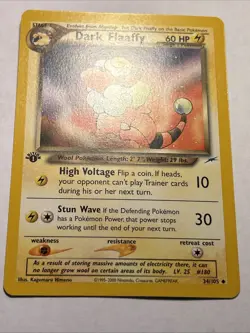 Dark Flaaffy 34/105 - 1ST EDITION - Neo Destiny - VINTAGE Pokemon TCG CARD - NM - Image 3