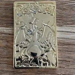 Pokemon Charizard Nintendo 1999 Burger King 24k Gold Plated Card - Image 1