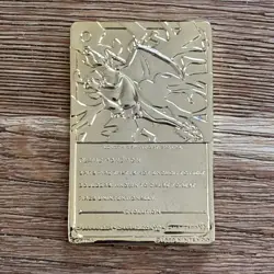 Pokemon Charizard Nintendo 1999 Burger King 24k Gold Plated Card - Image 2