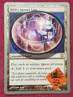Magic The Gathering R&D'S SECRET LAIR land card MTG - Image 1