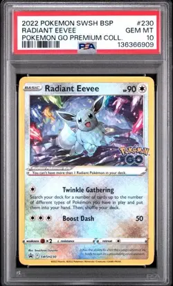 Radiant Eevee SWSH230 SWSH: Sword & Shield Promo Cards Holo PSA 10 - Image 1