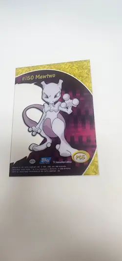2000 Topps Pokemon TV #PC5 Mewtwo Clear Card Animation Series 2 - Image 2