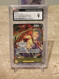One Piece Card Game 2024 Online Regional Finalist Sanji OP03-102 CGC Mint 9 - Image 1