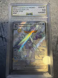 Pokemon TCG Quaquaval EX 084 Black Star Promo Card AGS 10 - Image 1