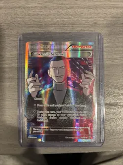 Pokemon TCG Trainer Giovanni's Scheme Full Art Breakthrough Card 162/162 - Image 1