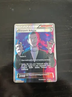 Pokemon TCG Giovanni's Scheme Breakthrough Full Art Holo Card 162/162 - Image 1