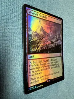 MtG Wooded Foothills x1 Khans of Tarkir M/NM #249 Foil - Image 2