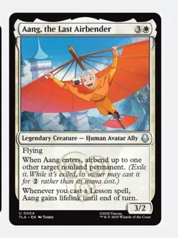 Aang, the Last Airbender | MTG TLA Avatar Legendary Human Avatar Ally Flying NM - Image 1
