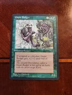 Giant Badger (Book) Promo MTG Rare MAGIC THE GATHERING - Image 1