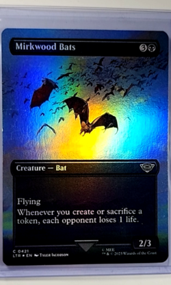 MTG Magic The Gathering LOTR Lord of the Rings Borderless Foil 421 Mirkwood Bats - Image 1