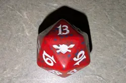 MtG Magic the Gathering Spindown Legions red D20 Life Counter - Image 1