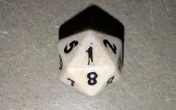 MtG Magic the Gathering Spindown Torment white D20 Life Counter - Image 2