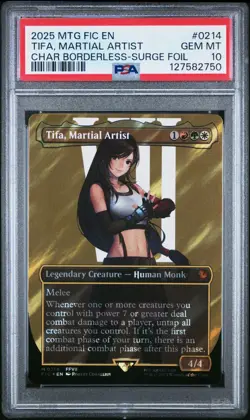 PSA 10 MTG FINAL FANTASY SURGE FOIL COMMANDER #0214 TIFA, MARTIAL ARTIST 2025 - Image 1