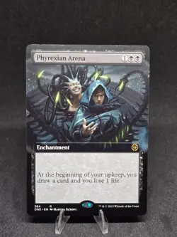 MTG Phyrexian Arena 384 Phyrexia All Will Be One Rare Extended Art NM - Image 1