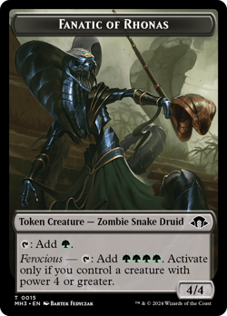 Eldrazi Spawn // Fanatic of Rhonas Double-Sided Token [Modern Horizons 3 Tokens - Image 2