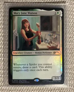 Mary Jane Watson Play Promo Foil mtg Spider Man Playing Card - Image 1
