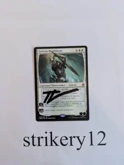 1x Gideon Blackblade - War of the Spark - Signed by Viktor Titov - MTG - Image 1