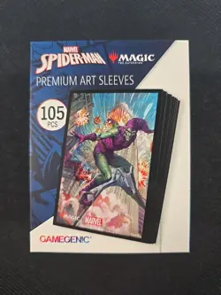 Gamegenic Magic The Gathering Spider-Man Art Sleeves 105 Pcs Green Goblin - Image 1