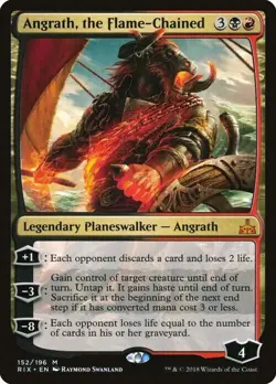 Magic The Gathering MTG ANGRATH, THE FLAME-CHAINED Rivals of Ixalan NM Near Mint - Image 1