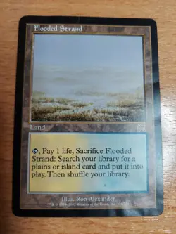 Flooded Strand 1x ONS MTG Onslaught Rare Vintage DAMAGED (see note) white blue - Image 3