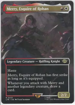 MTG Merry, Esquire of Rohan (Borderless) LotR: Tales of Middle-Earth Pack Fresh - Image 1
