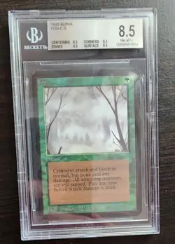 ***1993 MTG Magic The Gathering ALPHA Fog Beckett BGS 8.5 NM MT FREE SHIPPING*** - Image 1