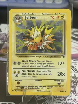 Pokemon Jolteon Legendary Collection Holo Rare Card 14/110 LP/MP Condition - Image 1