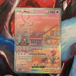 Mew ex SVP 053 Pokemon TCG Scarlet Violet 151 Black Star Promo Full Art Card - Image 1