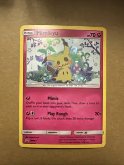 ✨Pokemon TCG Mimikyu 🪬 SM163 Sun & Moon Black Star Promo Holo Pack - Image 1