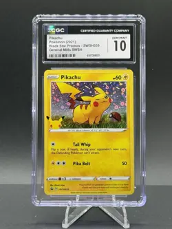 Pokemon Pikachu Black Star Holo Promo SWSH039 CGC 10 GEM MINT - Image 1