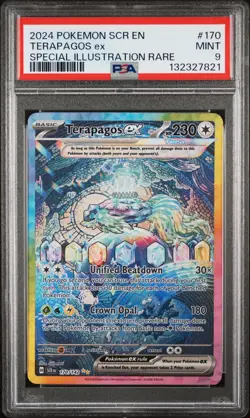 Terapagos EX 170/142 Special Illustration Rare Pokemon PSA 9 *821 - Image 1