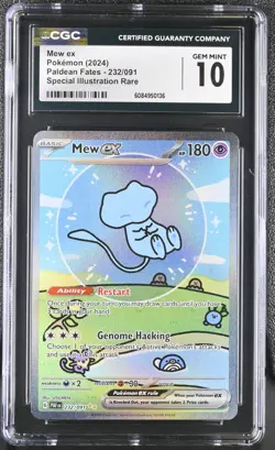 POKEMON CGC 10 2024 SV Paldean Fates Mew ex 232/091 SIR *0136 - Image 1