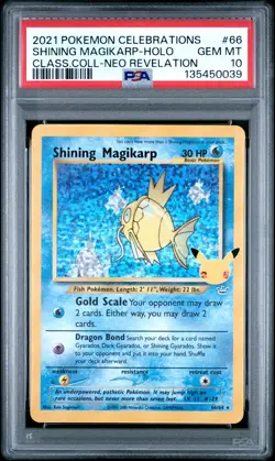 Shining Magikarp Holo 66 Celebrations Classic Collection Pokemon PSA 10 *039 - Image 1