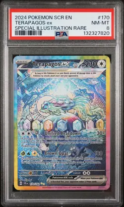Terapagos EX 170/142 Special Illustration Rare Pokemon PSA 8 *820 - Image 1