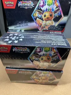Factory Sealed Pokemon TCG Prismatic Evolutions Surprise Box Lot Of 7 - Image 3