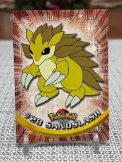 1999 Topps Pokemon #28 Sandslash (TV Animation Series 1) 2nd Print Black Logo NM - Image 1