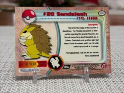 1999 Topps Pokemon #28 Sandslash (TV Animation Series 1) 2nd Print Black Logo NM - Image 2