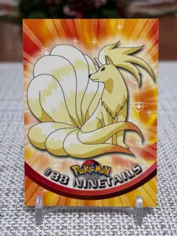 1999 Topps Pokemon #38 Ninetails (TV Animation Series 1) 2nd Print Black Logo NM - Image 1