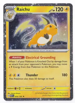 Pokemon Raichu Scarlet & Violet 151 026/165 Promo Rare Cosmos Holo - NM - Image 1